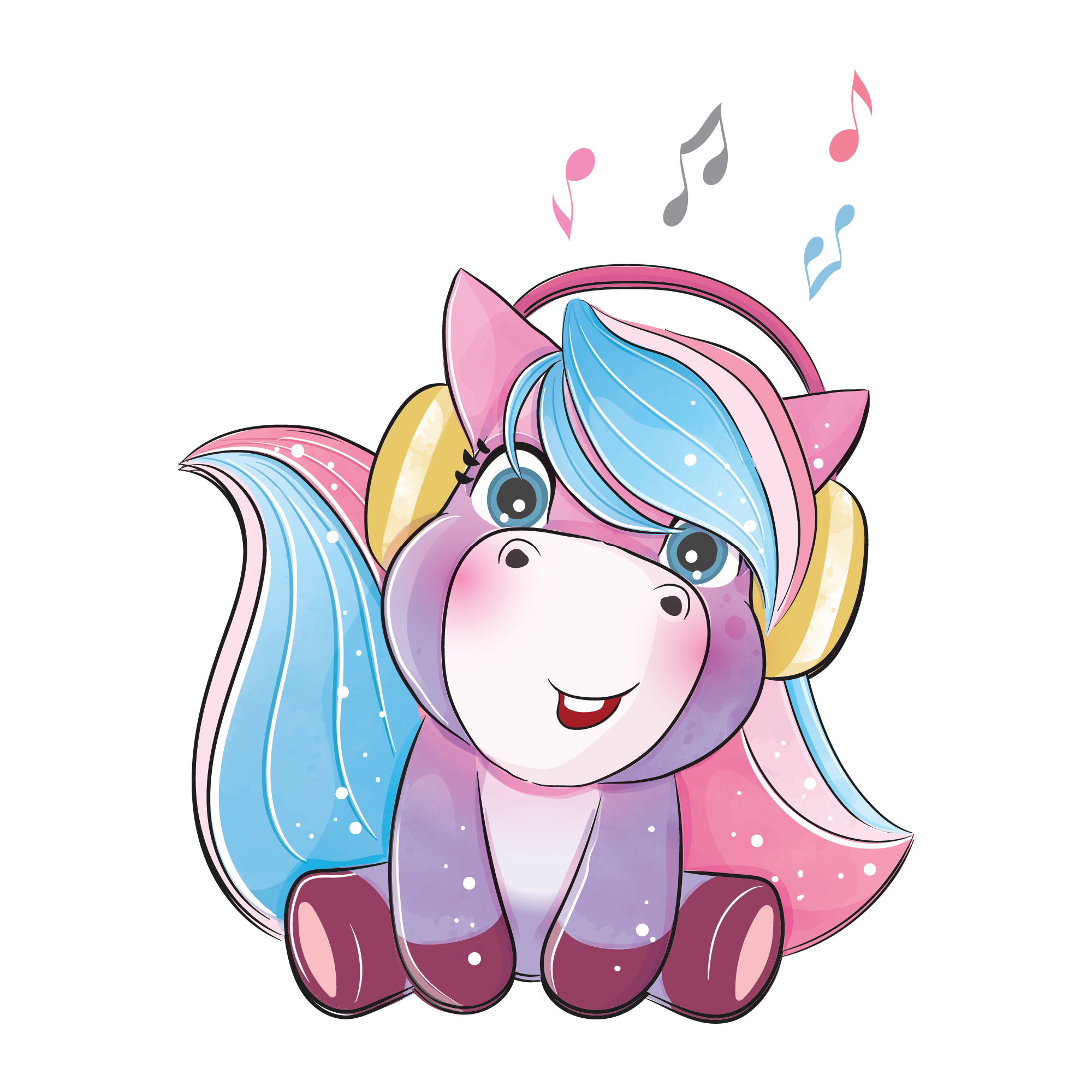 Unicorn 03 — Unicorn watercolour SVG cut file