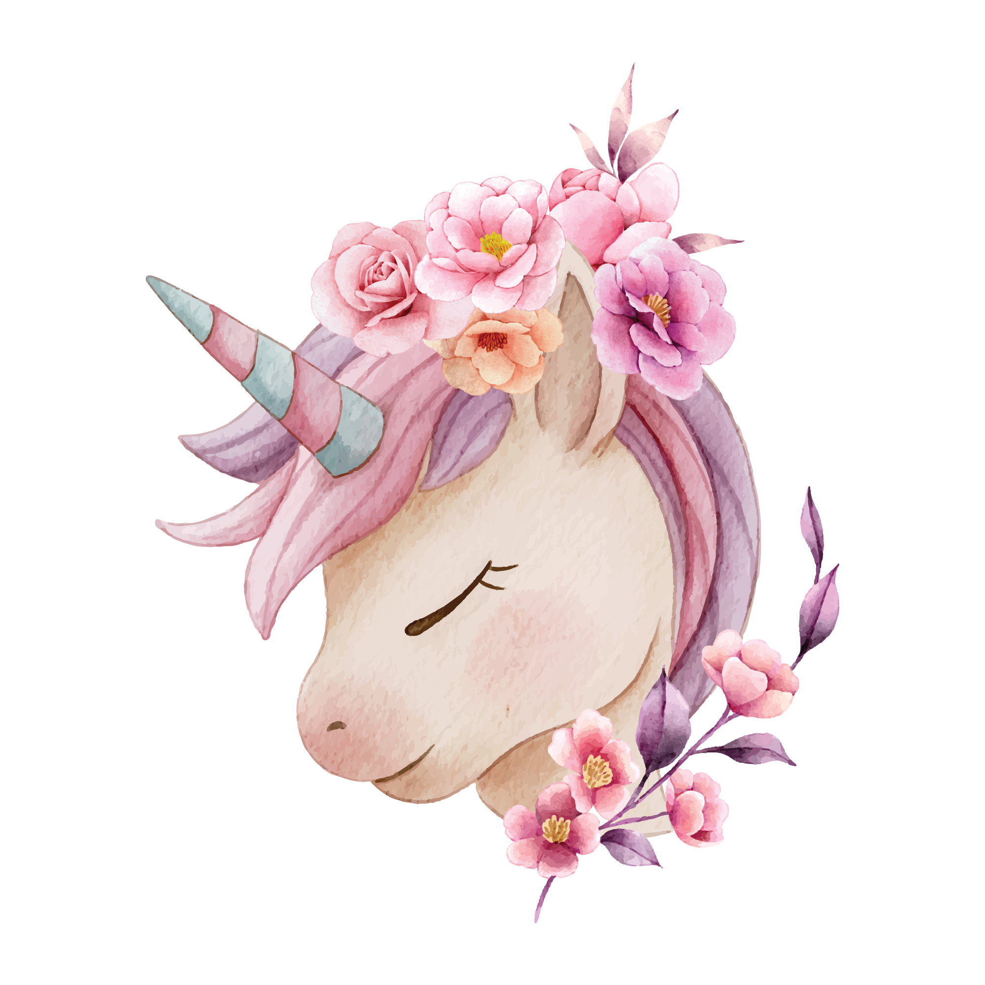 Unicorn 21 — Unicorn watercolour SVG cut file