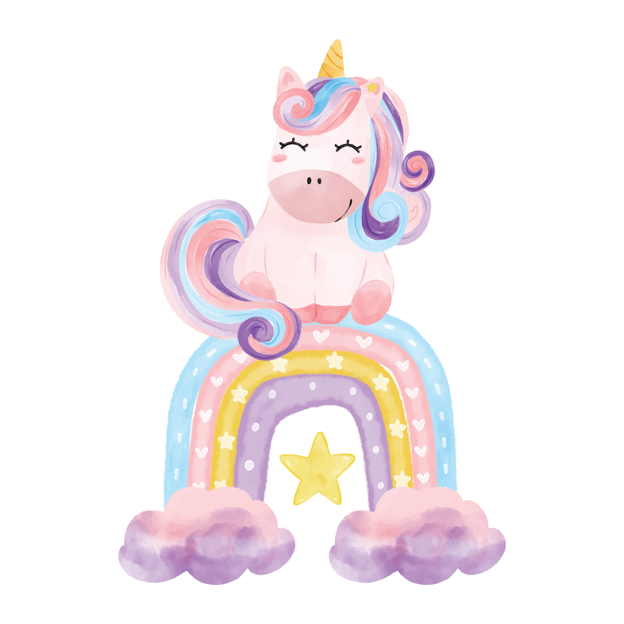 Unicorn 22 — Unicorn watercolour SVG cut file